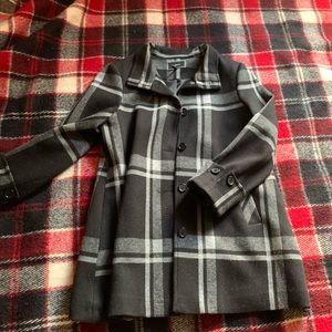 Le Chateau Plaid Pleated Jacket